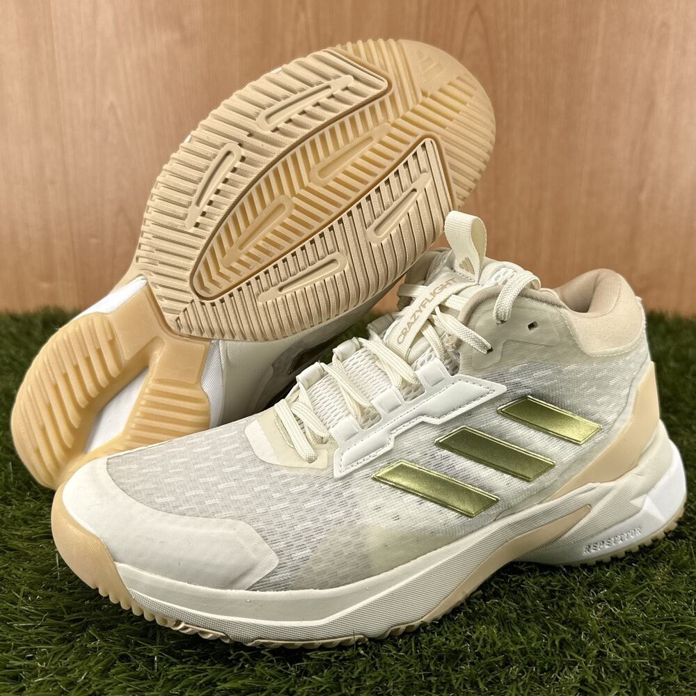 adidas Crazyflight 6 Mid White/Gold Off-White HQ4686 Women's Sz 7
